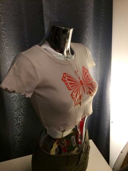 Top Bauchfrei Schmetterling Gr. 146/152 +