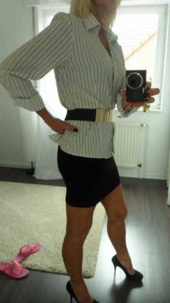 Mexx - Bluse - 42 - Streifen - stretchig gearbeitet - 