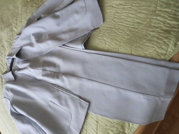 Damen Hosenanzug, hellblau, mit Reißverschluss