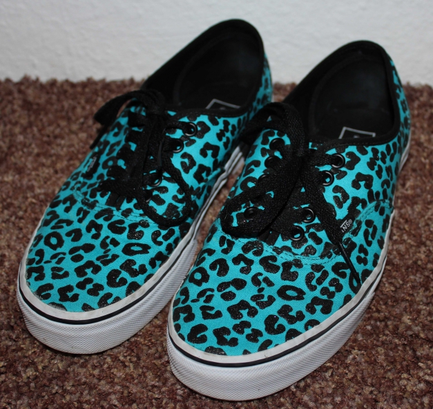 Vans Authentic Leoparden Muster Leo glitzer blau 41 wie neu