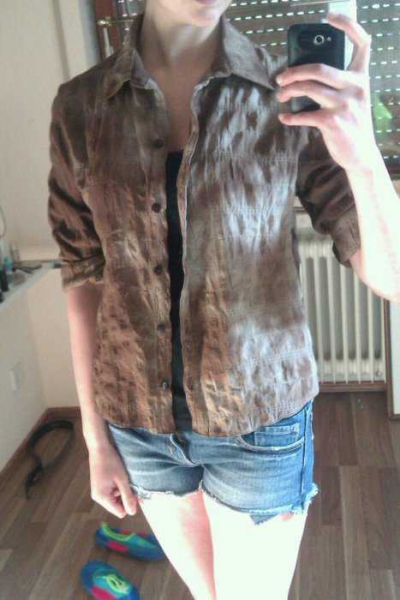 schöne braune bluse