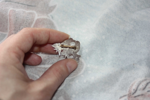 Süße Brosche, 2 Tauben, Turteltauben