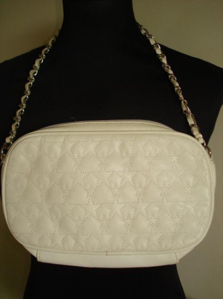 Tasche, Schultertasche, Weiß, Stars, Kette