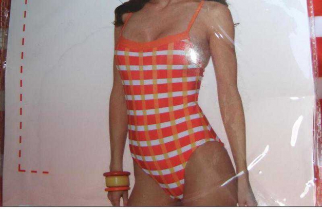 Süßer Badeanzug in Orange Rot Gr. 38 NEU