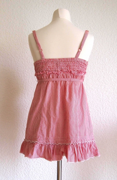 Rot-Weiß gestreiftes Babydoll Oberteil von edc