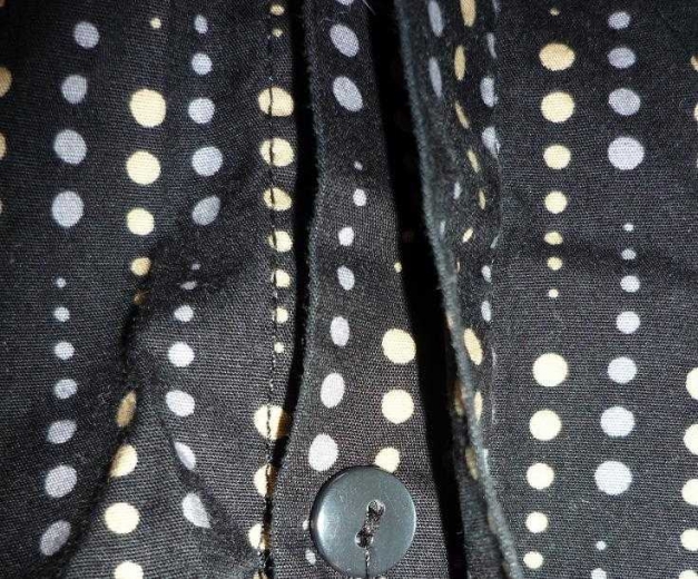 Hemd mit 3/4 Ärmel * 34 36 38 * Thailand * bluse schwarz dots punkte retro