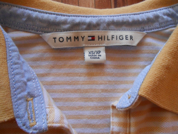 Gelb-weiß gestreiftes T-Shirt Tommy Hilfiger