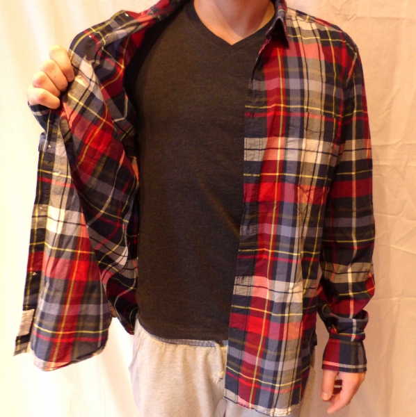 karriertes Herrenhemd 