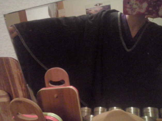 warmer riesen poncho ideal für festival oder lagerfeuer oder stadt oder balkon oder oder..