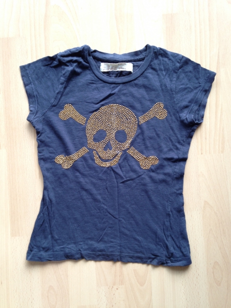 Tshirt, Totenkopf, schwarz Gr s