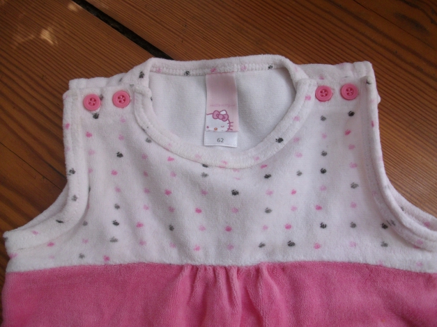 Süßes Hello Kitty Kleid Ärmellos Nicki 62 C&A Kleid Rosa Weiss