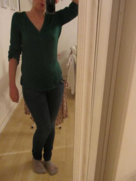 Smaragdgrüne Zara Bluse