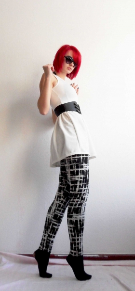 Wollweißes Skaterkleid Gr. M 36 38 kurz von NastyGal