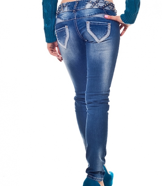 Röhren Jeans Glamour Stretch Gr. 38 Top Neu