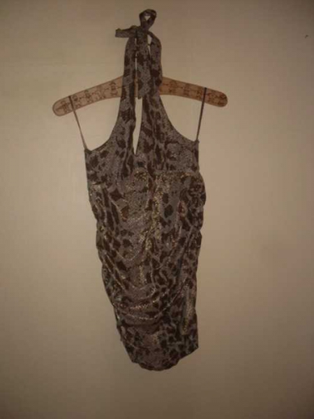 gerafftes top in schlangenleder optik 