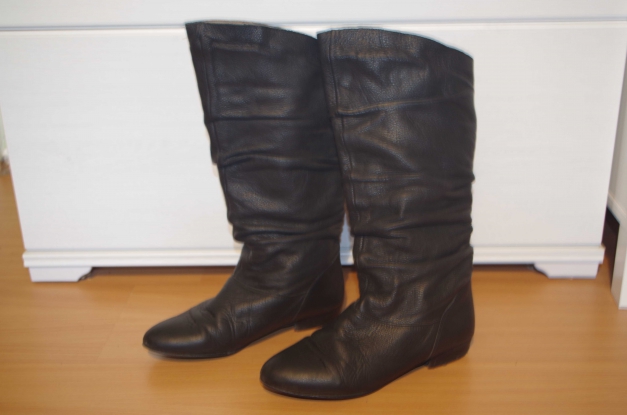 Lederstiefel schwarz