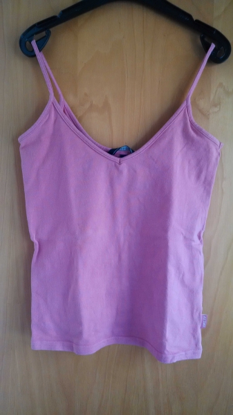 Schlichtes Spaghettiträgertop in altrosa