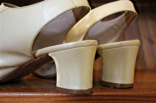 Pumps 39, Slingbacks, echt Leder, Vintage, Rockabilly