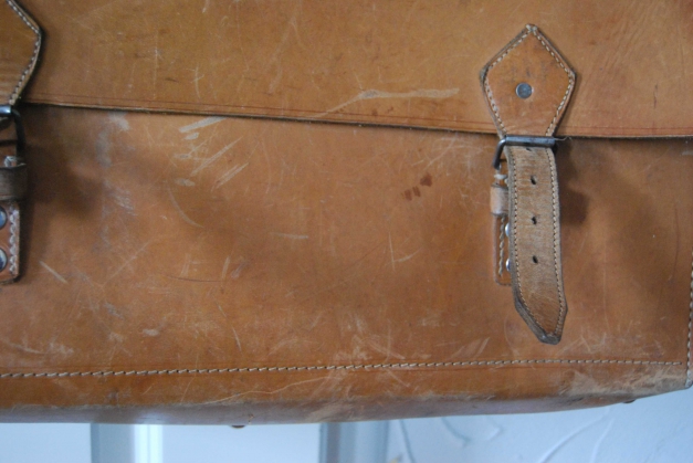 Leder Vintage Schultasche XXL  Used Look Trendi