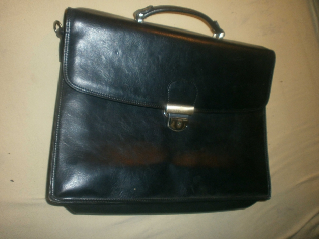 Schwarze Vintage Aktentasche