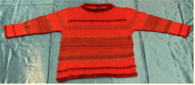 Strick-Pullover von olsen - rötlichorange Farbtöne - Größe 42