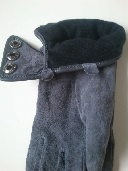 Wildleder Hanschuhe grau