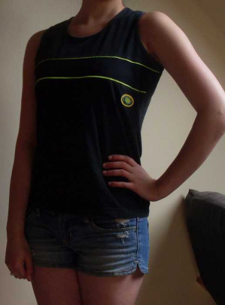 schwarzes sportliches top