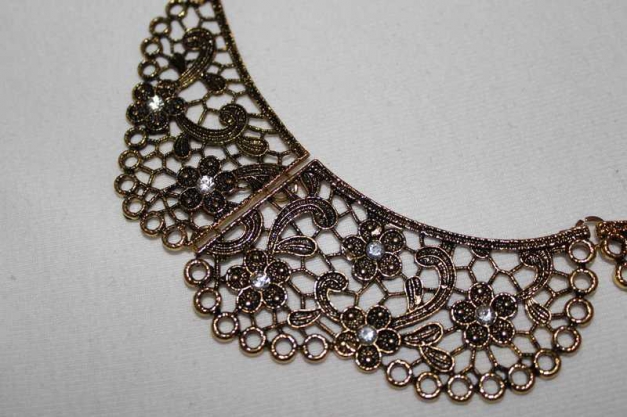 Statement Kette Blumen vintage