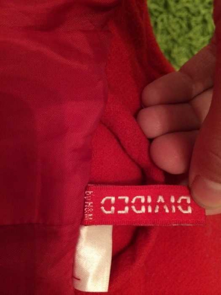 roter halblanger Mantel H&M