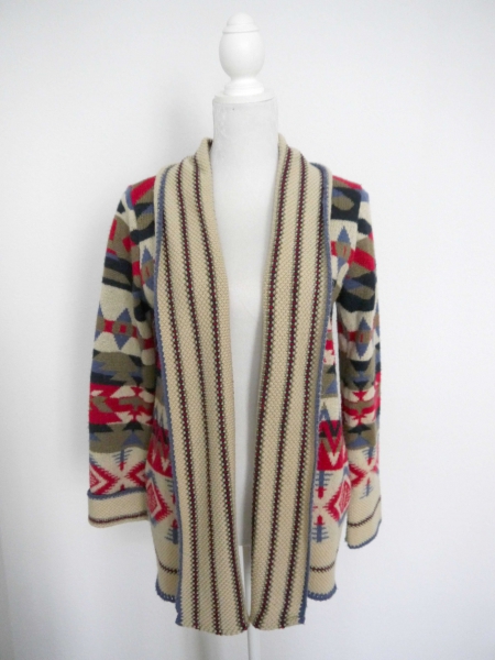 a wear (via Asos) Strickjacke vintage *36 *S * Wolle *H&M * INKA azteken