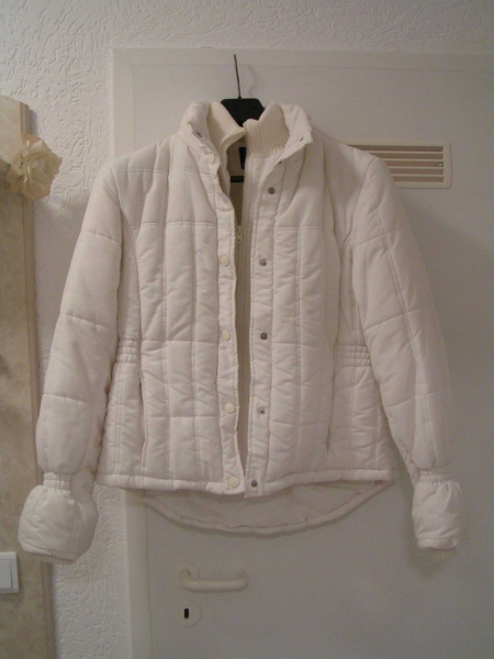 warme Jacke, Steppjacke in creme / wollweiss Gr.42 von Amisu New Yorker