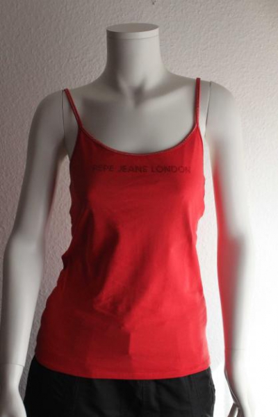 Rotes Top mit Aufschrift:Pepe Jeans London 