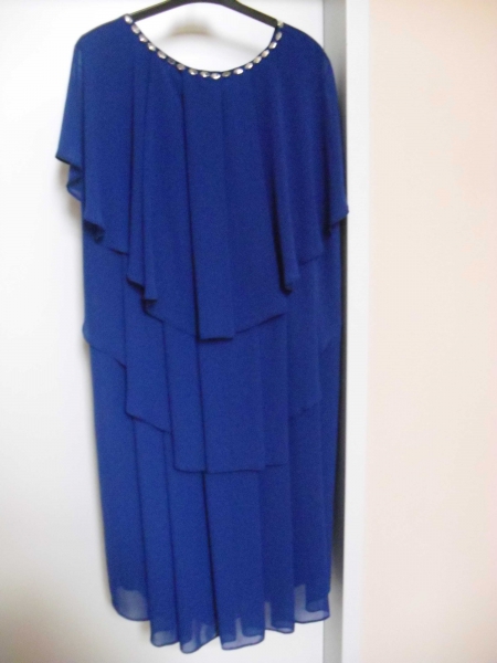 Königsblaues Abendkleid Gr. 52