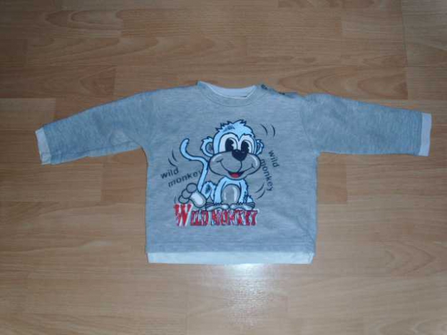 Sweatshirt, hellgrau mit Motiv, Gr. 80