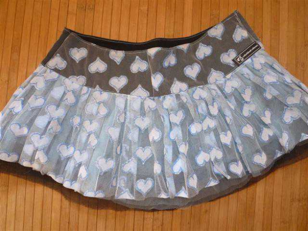 hellblauer Tüllmini Gothic Lolita 34/36 DIY