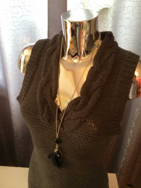 Strickweste Strickkleid grau von Blend Gr. S