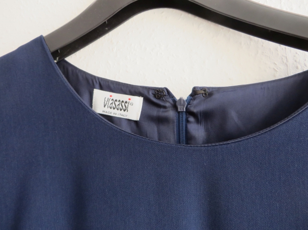 Elegantes dunkelblaues Etuikleid Gr. 40 42 M Business retro chic