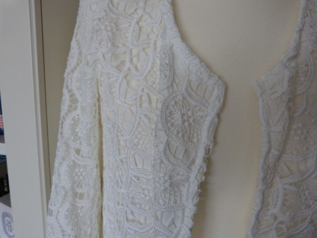 Zara Mantel Spitze weiß