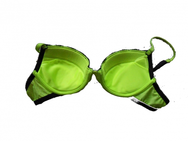 BH neon gelb grün 75B Spitze Punkteschwarz weiß New Yorker Cyber Hipster