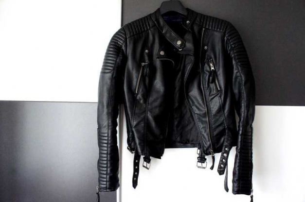 Kunstlederjacke im Biker Look
