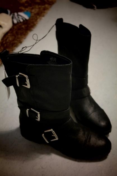 Schwarze Boots 39