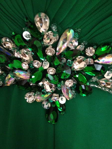 Wunderschönes grünes Abendkleid