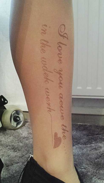 Strumpfhose mit Spruch neu