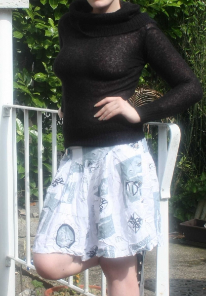 Rollkragen Pullover, leicht transparent, Gr. 36