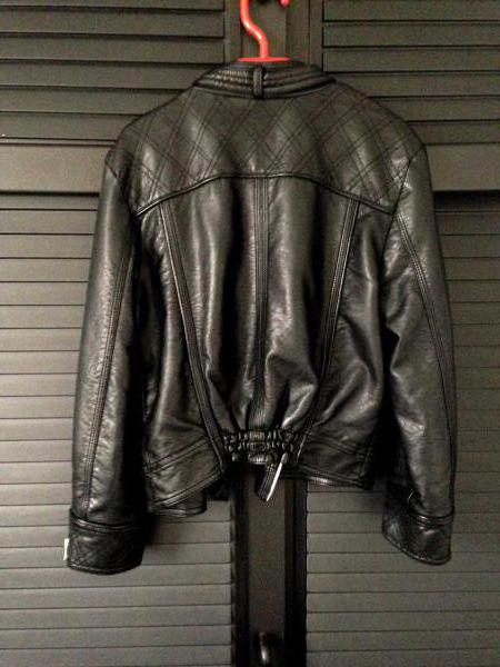 neuwertige schwarze Lederjacke