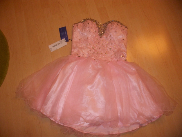 rosa babydoll kleid abendkleid kurz