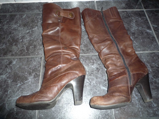 Stiefel Echtleder 39 Janet D Deichmann Herbst