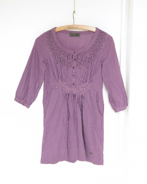 nümph Bluse, lila gestreift