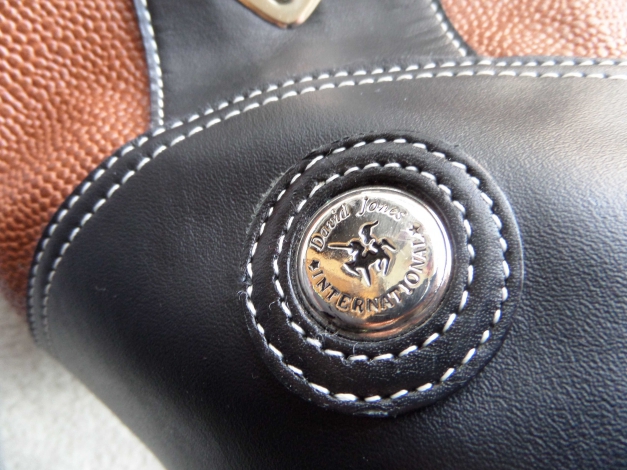 Braun-schwarzer Lederrucksack von David Jones Handtasche Shoppingbag