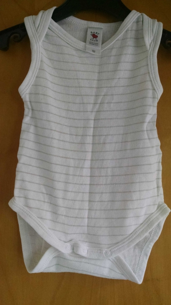 Ärmelloser Body gestreift Gr. 62